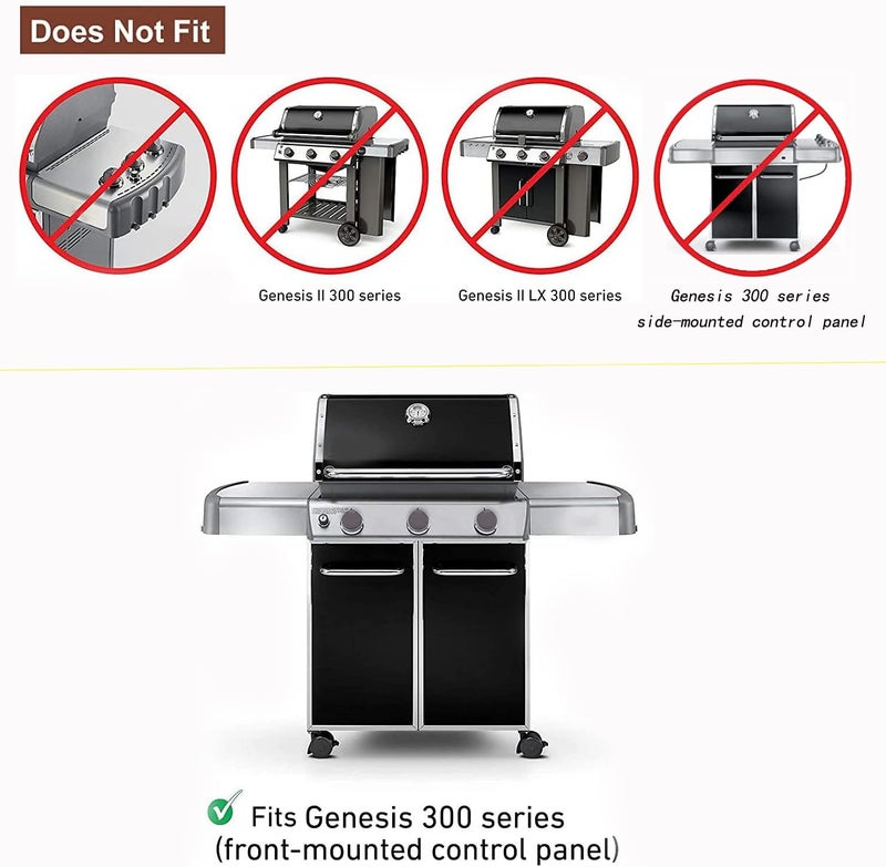 Leship Store 17.5" Flavorizer bar Grill Parts for Weber Genesis 300 E310 E320 E330 S310 S320 S330 Grill(Front Control Knob),Porcelain-Enameled Flavor Bars Heat Deflector Replacement for Weber 7620 7622 - Image 5